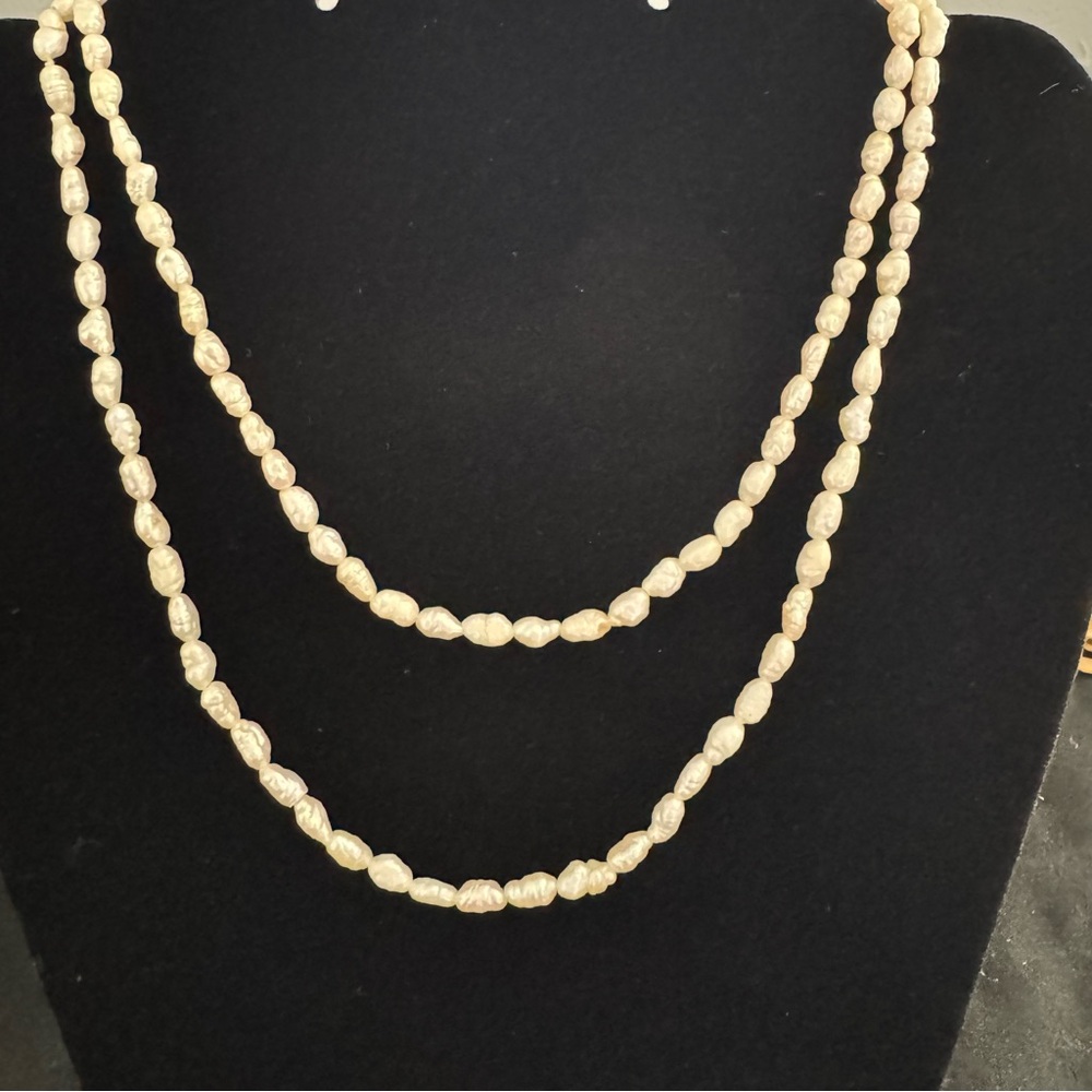 Vintage 31" Seed Pearl Necklace